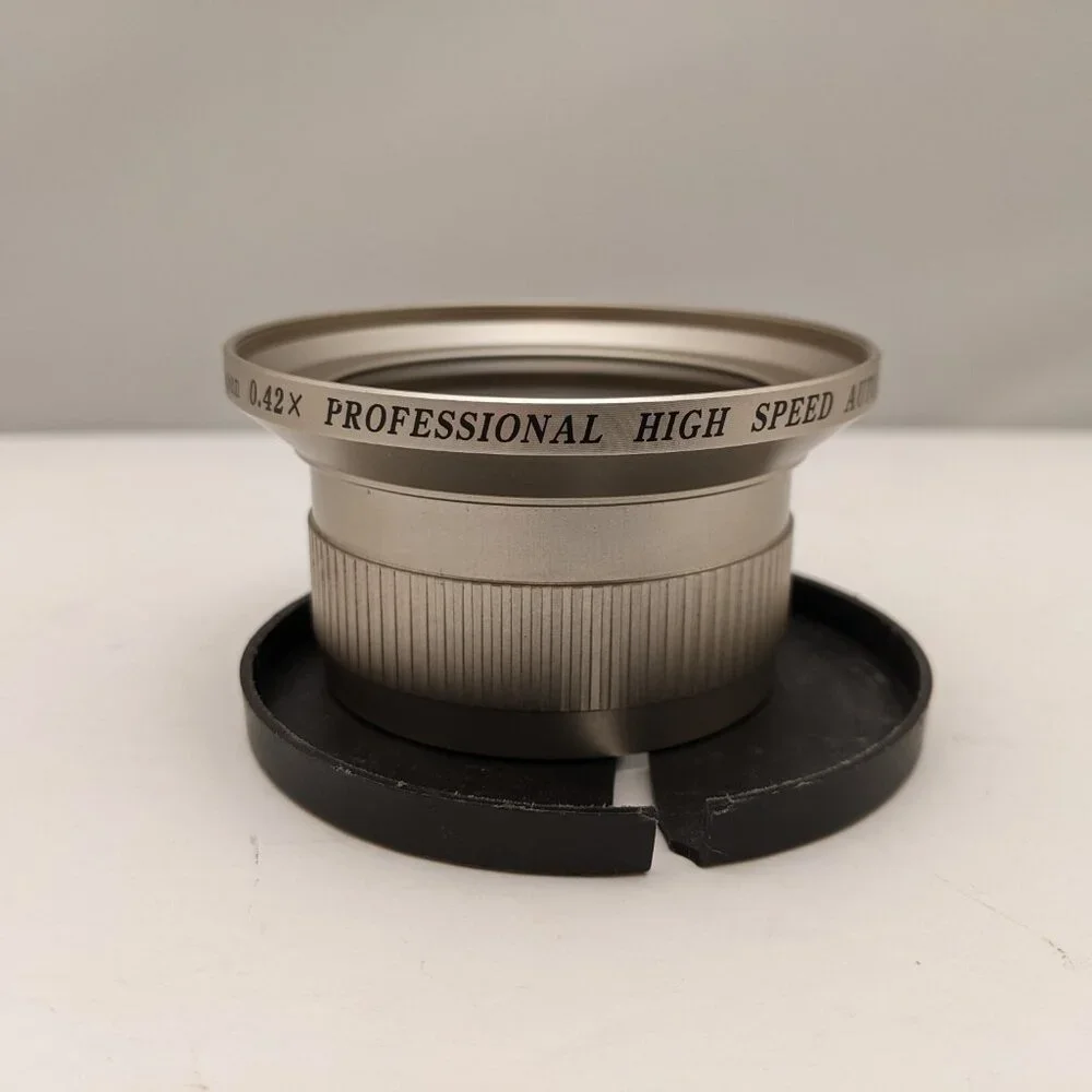 Crystal Vision 0.42X Pro Hi Speed AF Super Wide Angle Lens w Adapter Ring & Fltr
